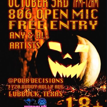 806 Open Mic flyer